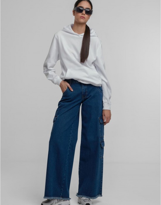 Суичър Ladies Loose Light Brushed Fleece Hoody white XS