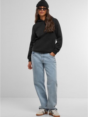 Суичър Ladies Loose Brushed Fleece Hoody black XS