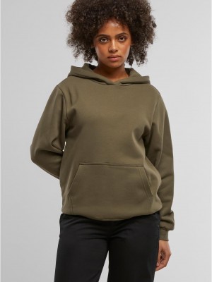 Суичър Ladies Loose Brushed Fleece Hoody olive XS