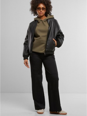 Суичър Ladies Loose Brushed Fleece Hoody olive XS