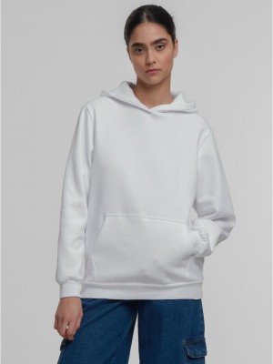 Суичър Ladies Loose Brushed Fleece Hoody white XS