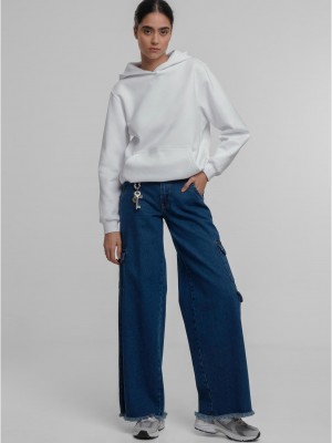 Суичър Ladies Loose Brushed Fleece Hoody white XS