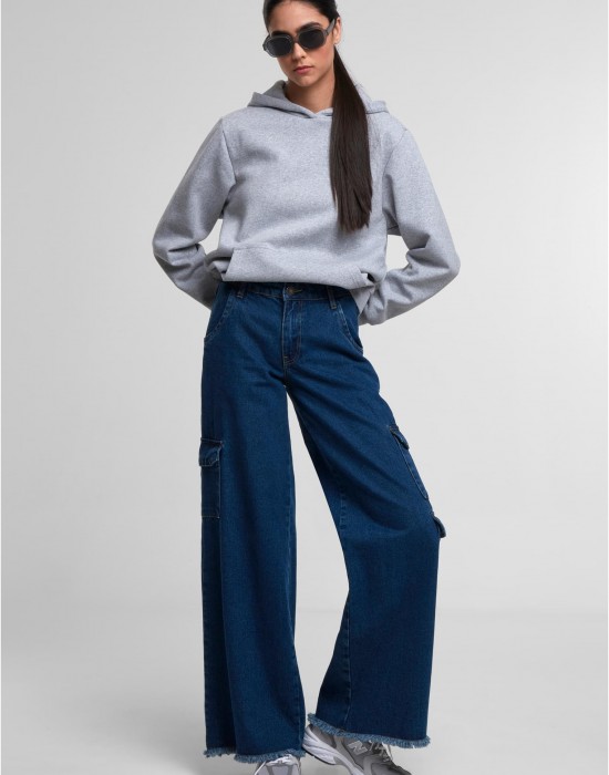 Суичър Ladies Loose Brushed Fleece Hoody melange XS