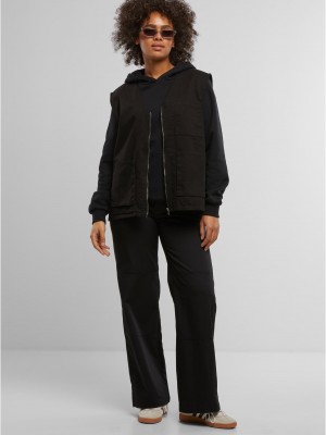 Суичър Ladies Organic Loose Brushed Fleece Hoody black XS