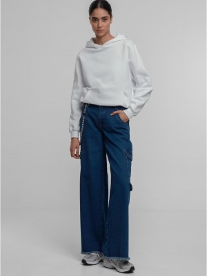 Суичър Ladies Organic Loose Brushed Fleece Hoody white XS