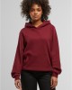 Суичър Ladies Organic Loose Brushed Fleece Hoody burgundy XS