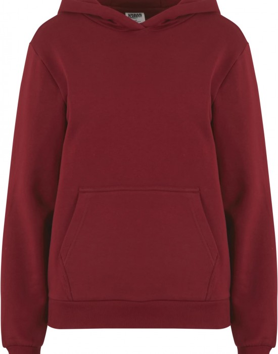 Суичър Ladies Organic Loose Brushed Fleece Hoody burgundy XS