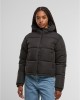 Суичър Ladies Peached Puffer Jacket With Hood black XXL