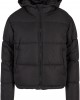 Суичър Ladies Peached Puffer Jacket With Hood black XXL