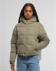 Суичър Ladies Peached Puffer Jacket With Hood paleolive XXL