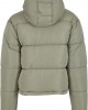 Суичър Ladies Peached Puffer Jacket With Hood paleolive XXL