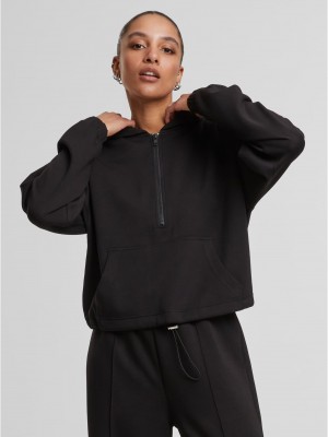 Суичър Ladies Soft Touch Zip Hoodie black XXL