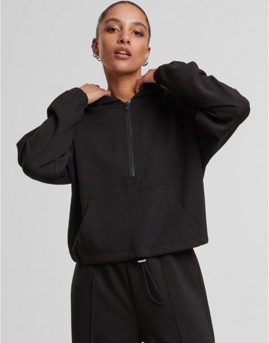 Суичър Ladies Soft Touch Zip Hoodie black XXL