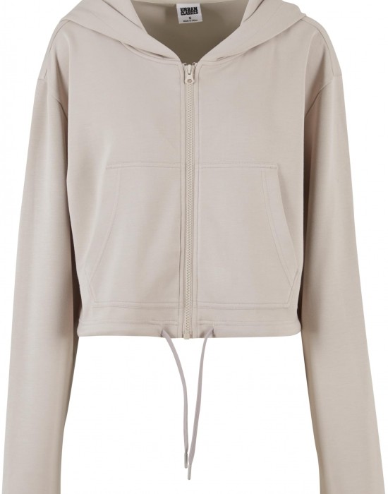 Суичър Ladies Soft Touch Zip Hoodie cloud XXL