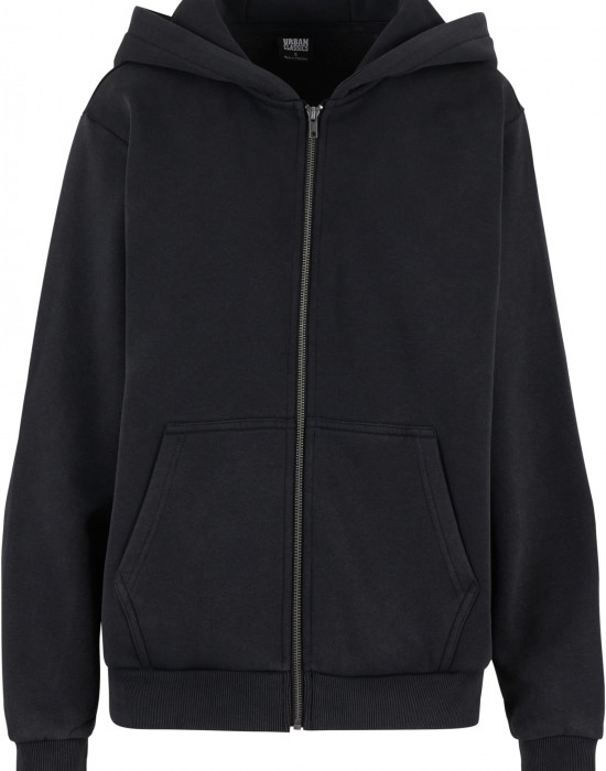Суичър Ladies Vintage Heavy Zip Hoody black XXL