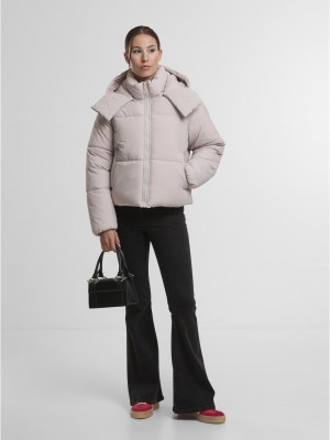 Суичър Ladies Hooded Collar Puffer Jacket cloud XS