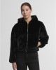 Суичър Ladies Full Zip Faux Fur Hoodie black XS