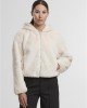 Суичър Ladies Full Zip Faux Fur Hoodie whitesand XS