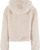 Суичър Ladies Full Zip Faux Fur Hoodie whitesand XS