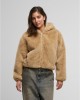 Суичър Ladies Full Zip Faux Fur Hoodie wetsand XS