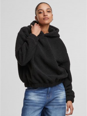 Суичър Ladies Oversized Bonded Sherpa Hoody black XXL