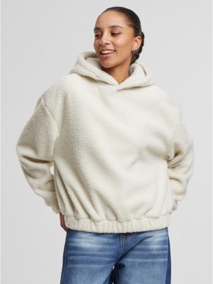 Суичър Ladies Oversized Bonded Sherpa Hoody whitesand XXL