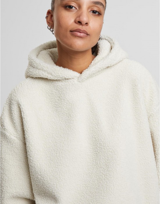 Суичър Ladies Oversized Bonded Sherpa Hoody whitesand XXL
