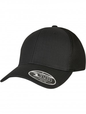 Шапка с козирка Embroidery 110 Flexfit Ripstop Mesh Cap black one size