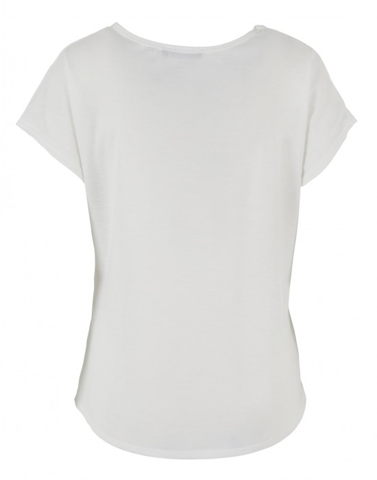 Тениска Cloud5ive Damen Viskose T-Shirt mit Fahrrad Print white XXL