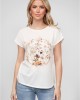 Тениска Viskose T-Shirt mit Blumen Print white XXL