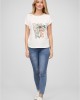 Тениска Viskose T-Shirt mit Love-Blumen Print white XXL
