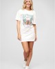 Тениска T-Shirt-Kleid mit Free Yourself Butterfly Print white XS