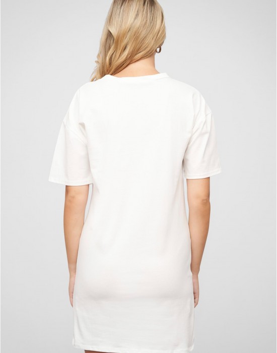 Тениска T-Shirt-Kleid mit Free Yourself Butterfly Print white XS