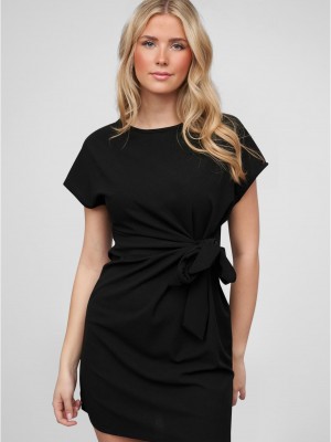 Тениска T-Shirt-Kleid mit integriertem Bindeg?rtel black XXL