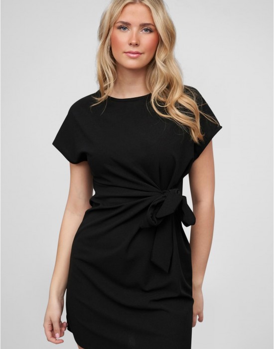 Тениска T-Shirt-Kleid mit integriertem Bindeg?rtel black XXL