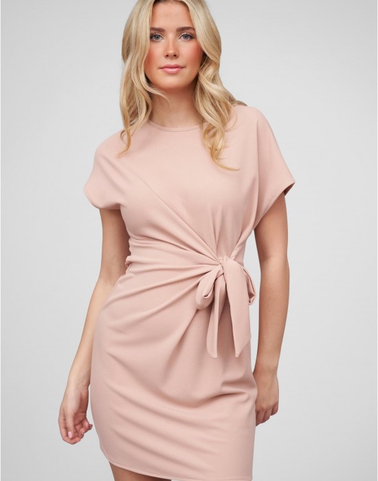 Тениска T-Shirt-Kleid mit integriertem Bindeg?rtel rose XXL