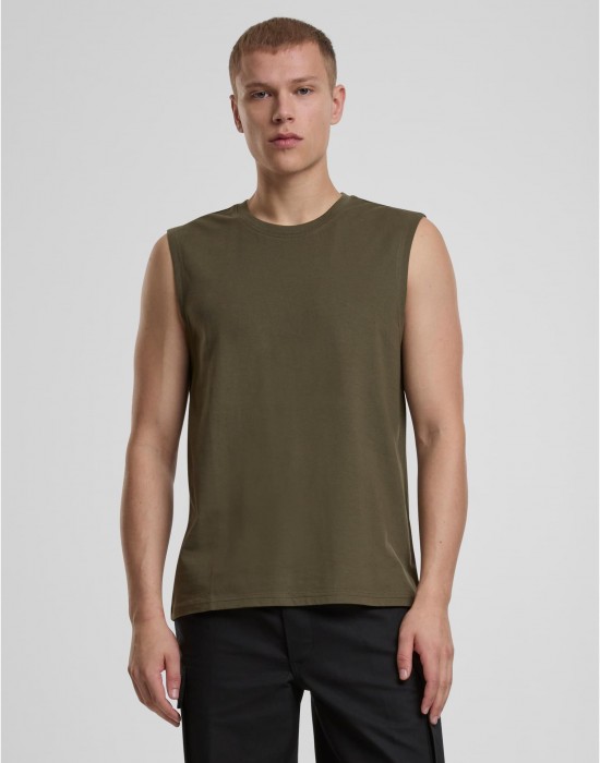 Тениска Brandit T-Shirt sleeveless olive 7XL Тениска Brandit T-Shirt sleeveless olive 7XL