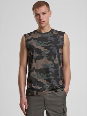 Тениска Brandit T-Shirt sleeveless darkcamo XXL