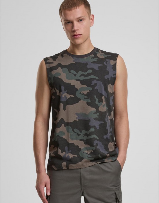 Тениска Brandit T-Shirt sleeveless darkcamo XXL Тениска Brandit T-Shirt sleeveless darkcamo XXL