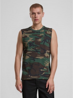 Тениска Brandit T-Shirt sleeveless woodland XXL