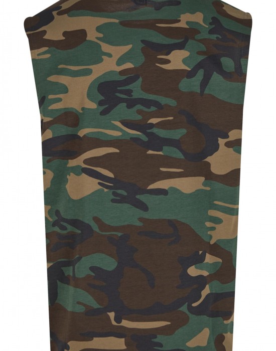 Тениска Brandit T-Shirt sleeveless woodland XXL Тениска Brandit T-Shirt sleeveless woodland XXL