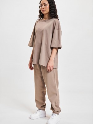 Тениска DEF Essential T-Shirt brown washed01 XS