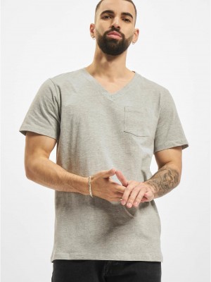 Тениска DEF V-Neck 3-Pack T-Shirt grey XXL