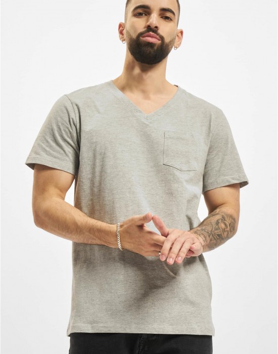 Тениска DEF V-Neck 3-Pack T-Shirt grey XXL