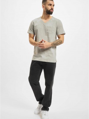 Тениска DEF V-Neck 3-Pack T-Shirt grey XXL