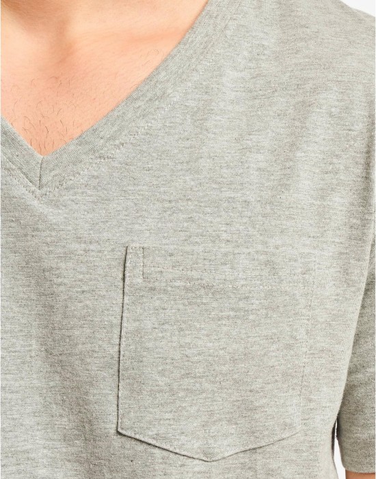 Тениска DEF V-Neck 3-Pack T-Shirt grey XXL