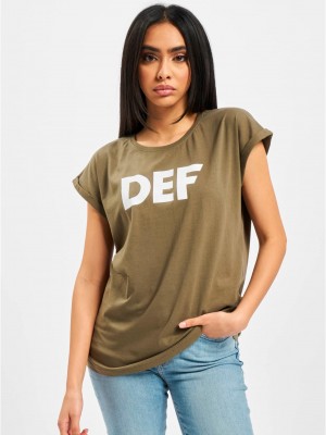 Тениска DEF Sizza T-Shirt olive XS