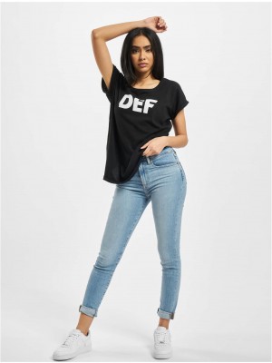 Тениска DEF Sizza T-Shirt black XS