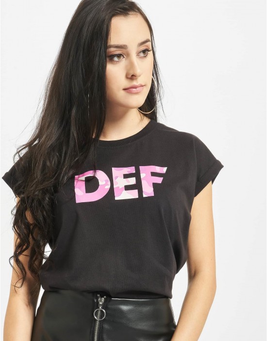 Тениска DEF Signed T-Shirt blk/pink XS