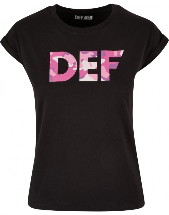 Тениска DEF Signed T-Shirt blk/pink XS